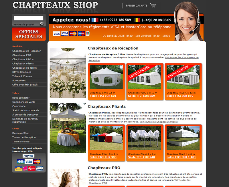 Shapiteaux shop